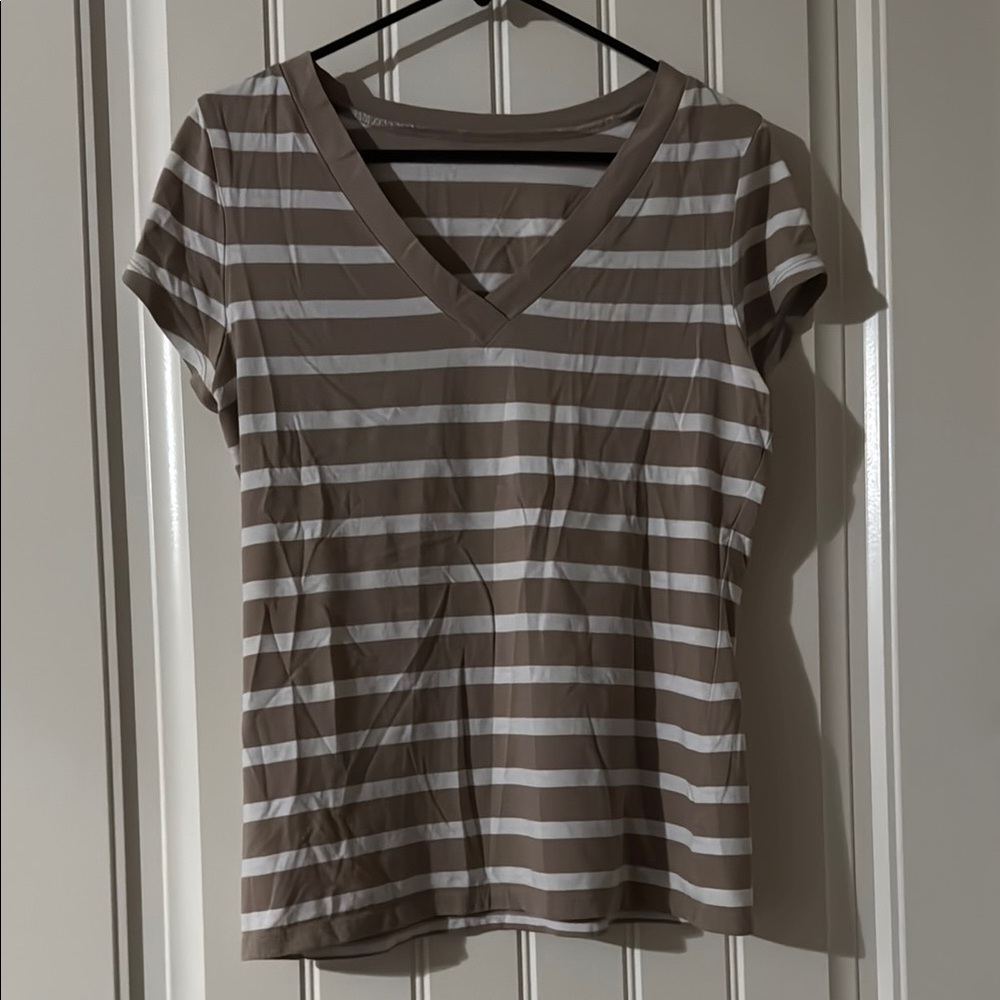 Striped V-Neck Women's Top